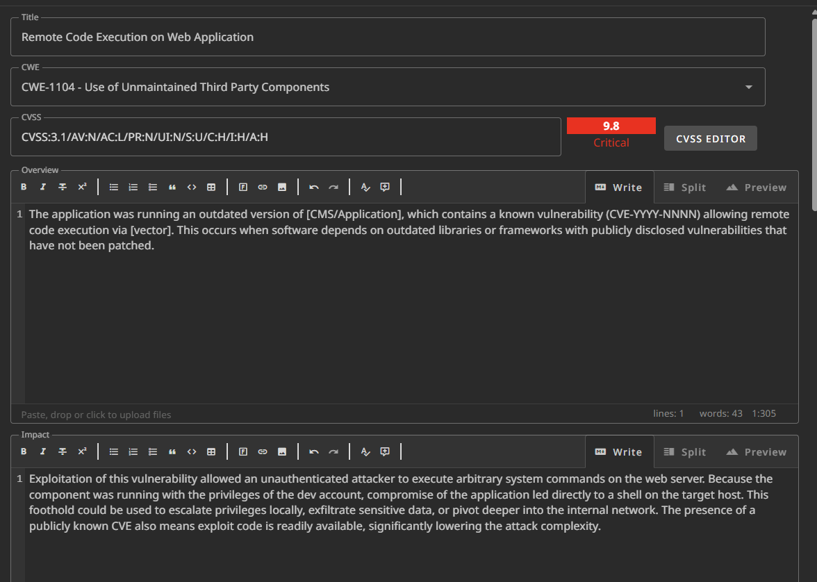 It generated the Overview and Impact first